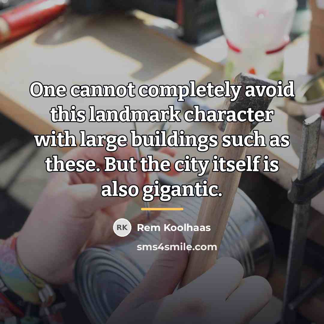 “One cannot completely avoid this landmark character with large buildings…” quote by Rem Koolhaas