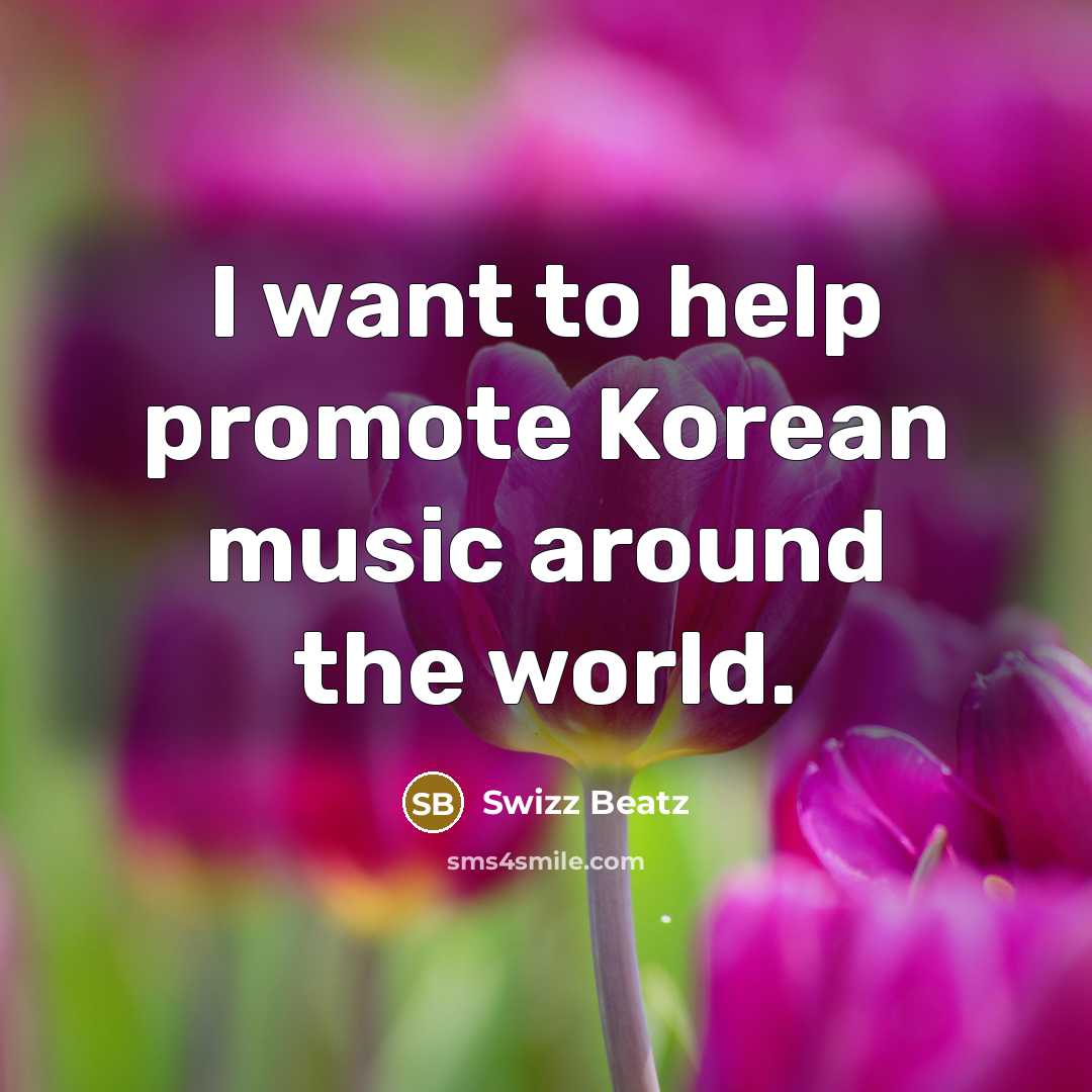 “I want to help promote Korean music around the world.…” quote by Swizz Beatz