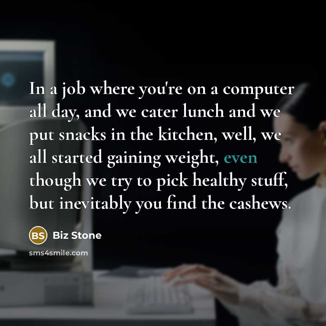 “In a job where you're on a computer all day,…” quote by Biz Stone