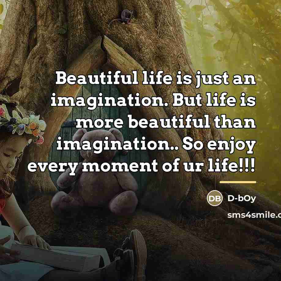 “Beautiful life is just an imagination. But life is more…” quote by D-bOy