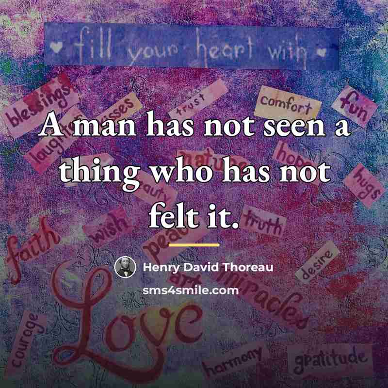 “A man has not seen a thing who has not…” quote by Henry David Thoreau