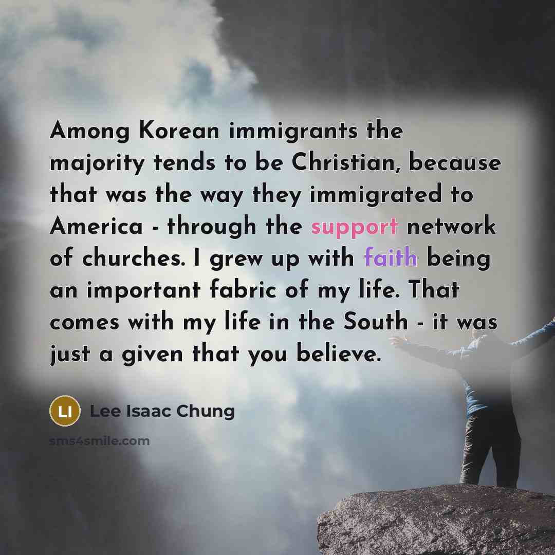 “Among Korean immigrants the majority tends to be Christian, because…” quote by Lee Isaac Chung