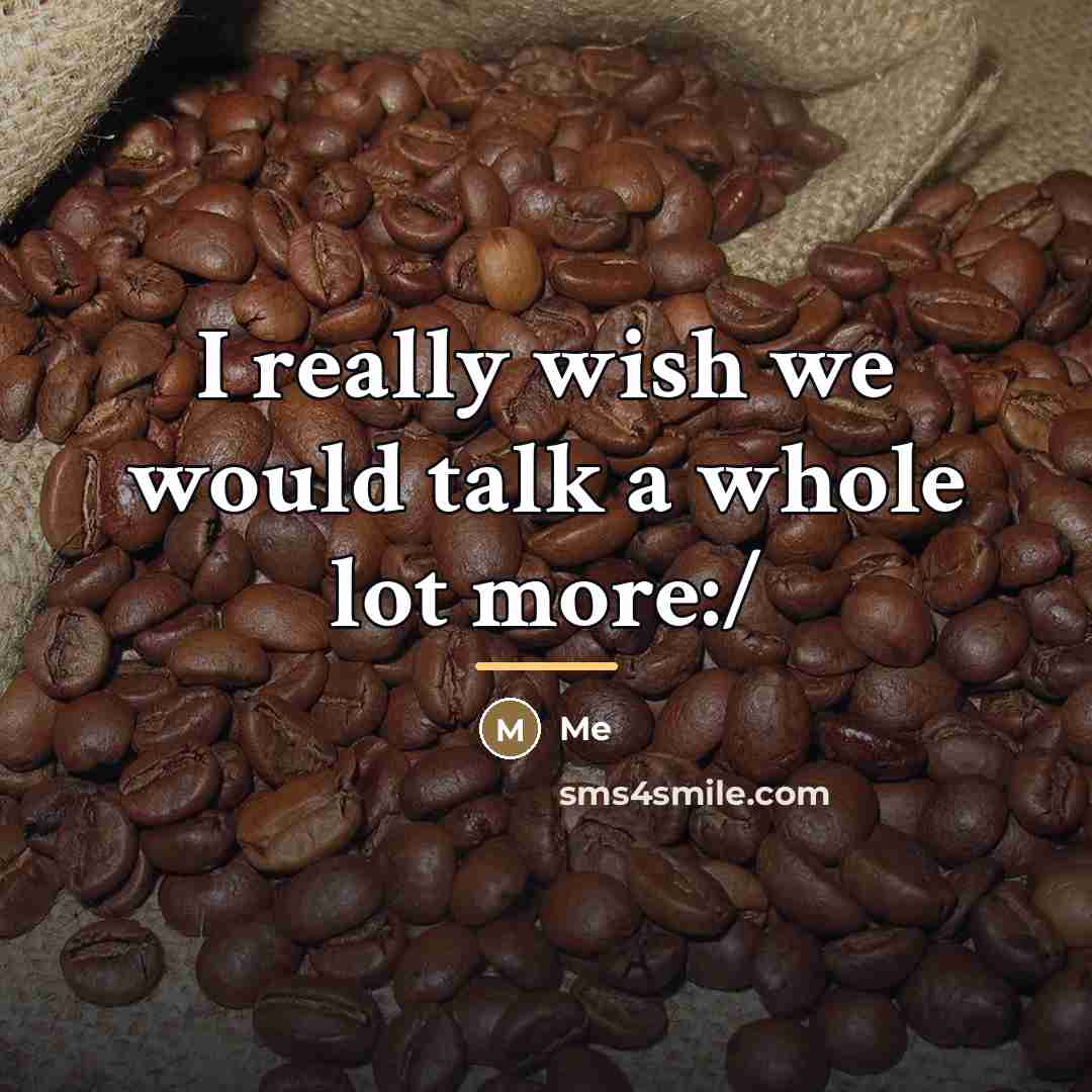 “I really wish we would talk a whole lot more:/…” quote by Me
