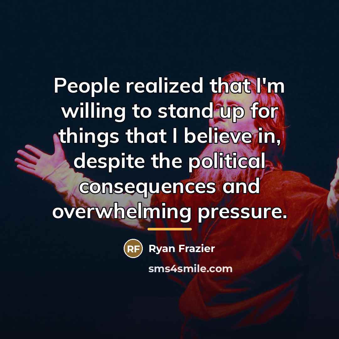“People realized that I'm willing to stand up for things…” quote by Ryan Frazier