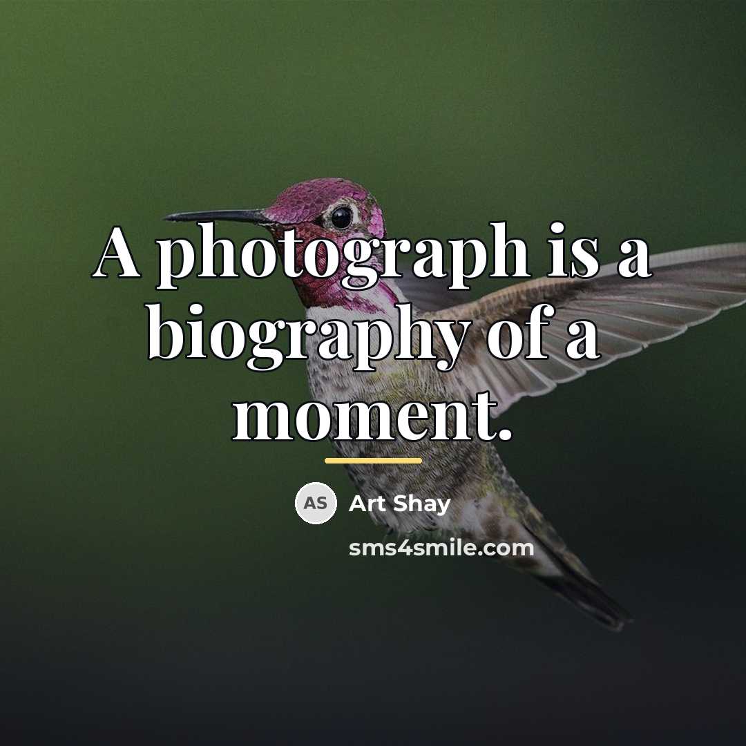 “A photograph is a biography of a moment.…” quote by Art Shay