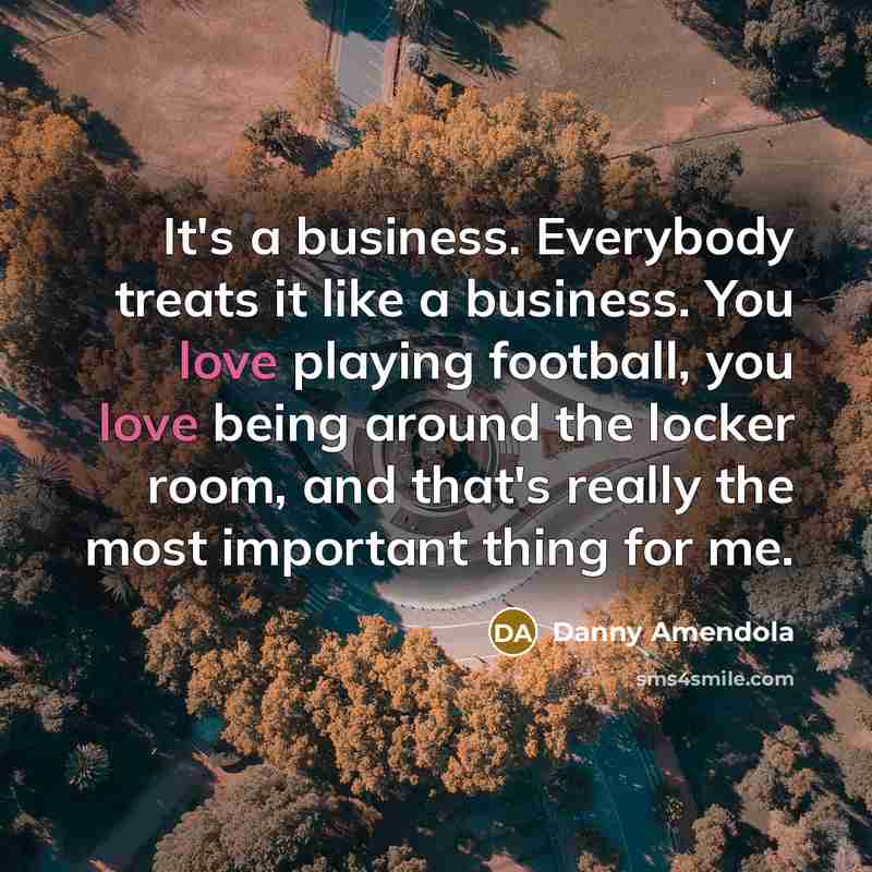 “It's a business. Everybody treats it like a business. You…” quote by Danny Amendola