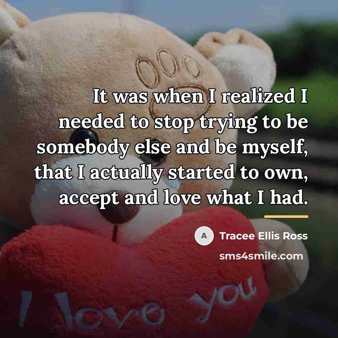 “It was when I realized I needed to stop trying…” quote by Tracee Ellis Ross