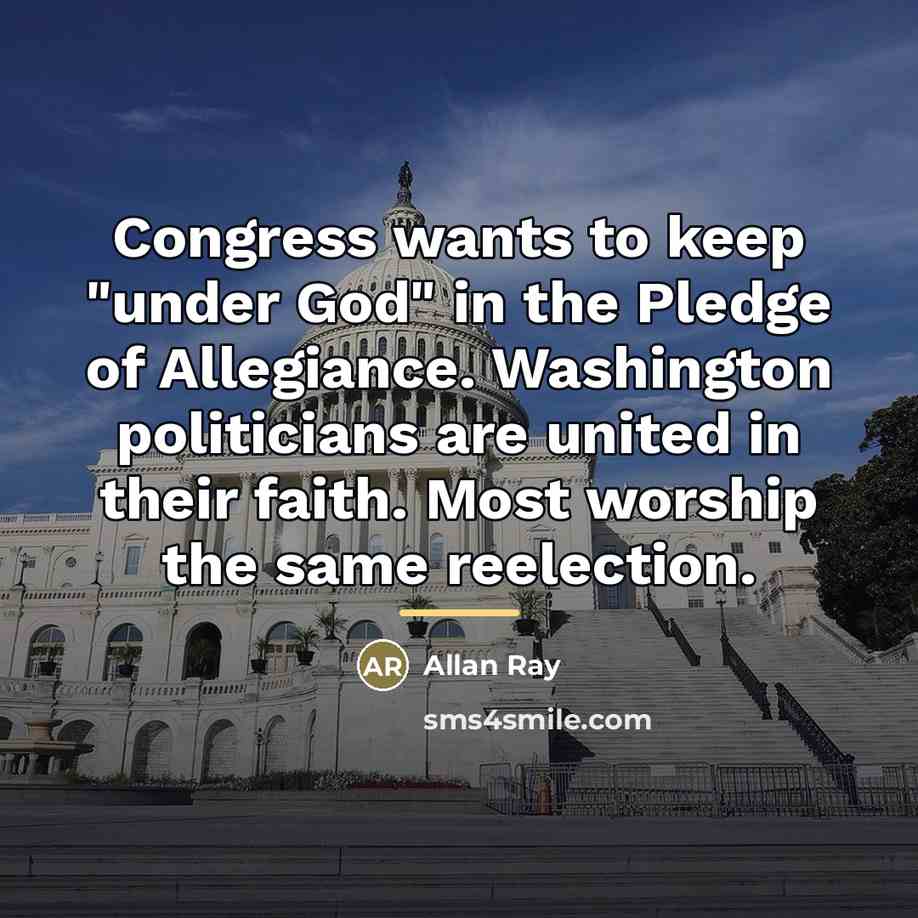 “Congress wants to keep "under God" in the Pledge of…” quote by Allan Ray