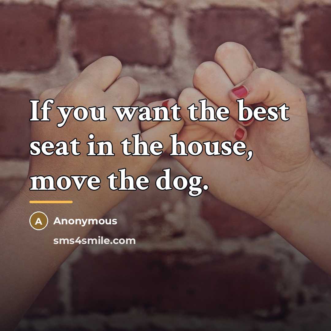 “If you want the best seat in the house, move…” quote by Anonymous