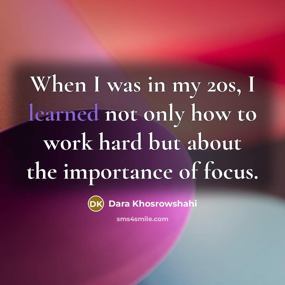“When I was in my 20s, I learned not only…” quote by Dara Khosrowshahi