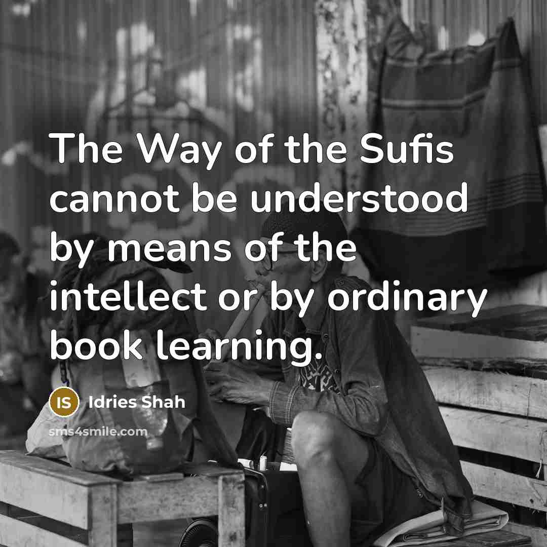 “The Way of the Sufis cannot be understood by means…” quote by Idries Shah