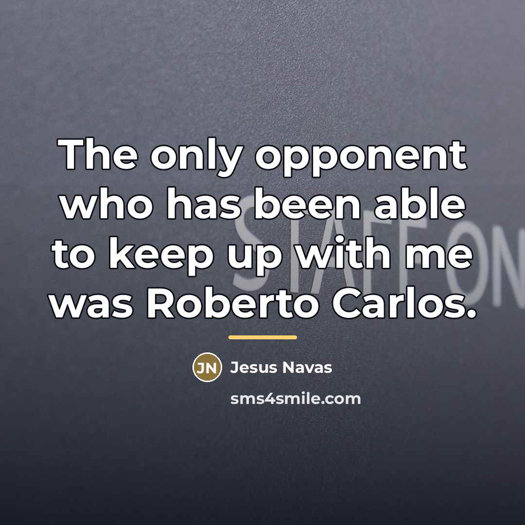 “The only opponent who has been able to keep up…” quote by Jesus Navas
