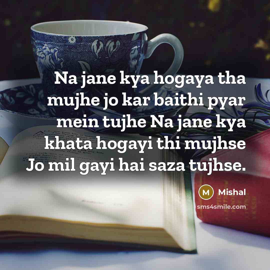 “Na jane kya hogaya tha mujhe jo kar baithi pyar…” quote by Mishal