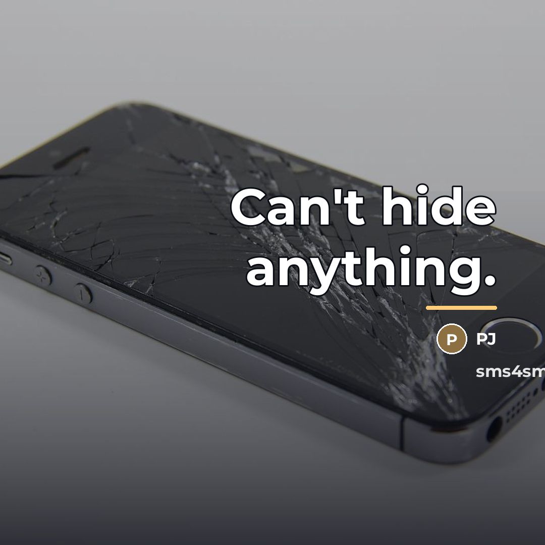 “Can't hide anything.…” quote by Pj