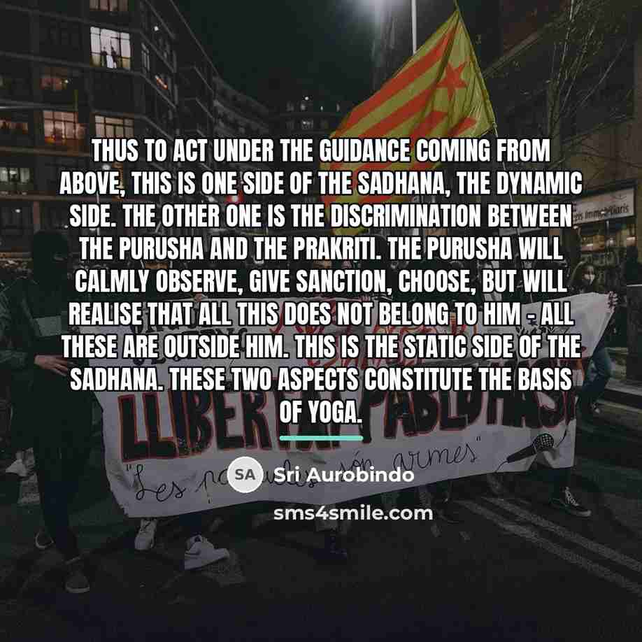 “Thus to act under the guidance coming from above, this…” quote by Sri Aurobindo