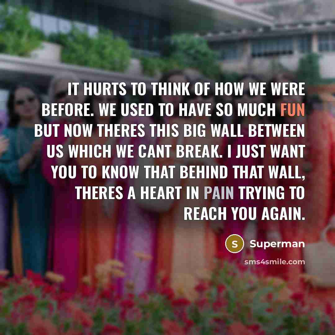 “It hurts to think of how we were before. We…” quote by Superman