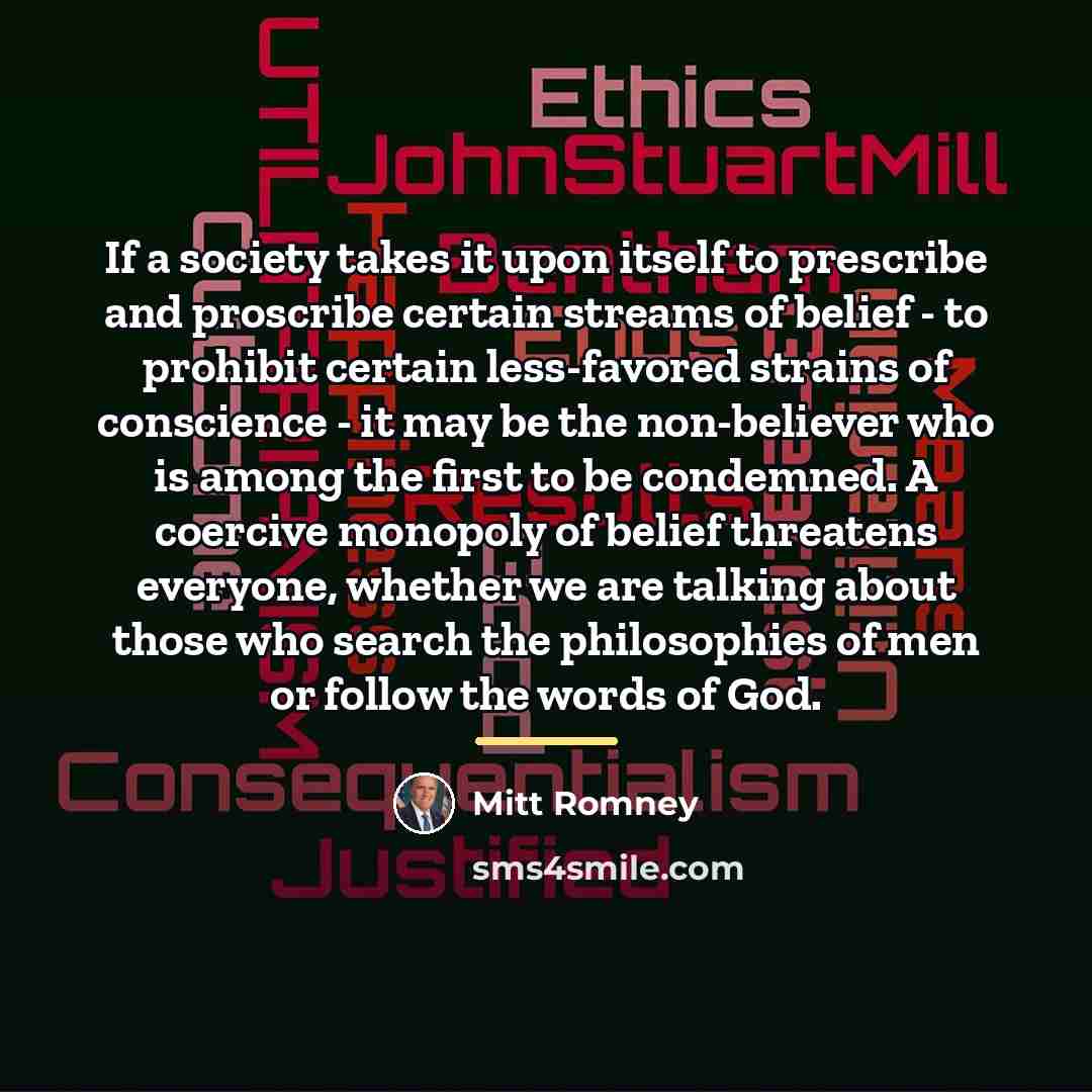 “If a society takes it upon itself to prescribe and…” quote by Mitt Romney