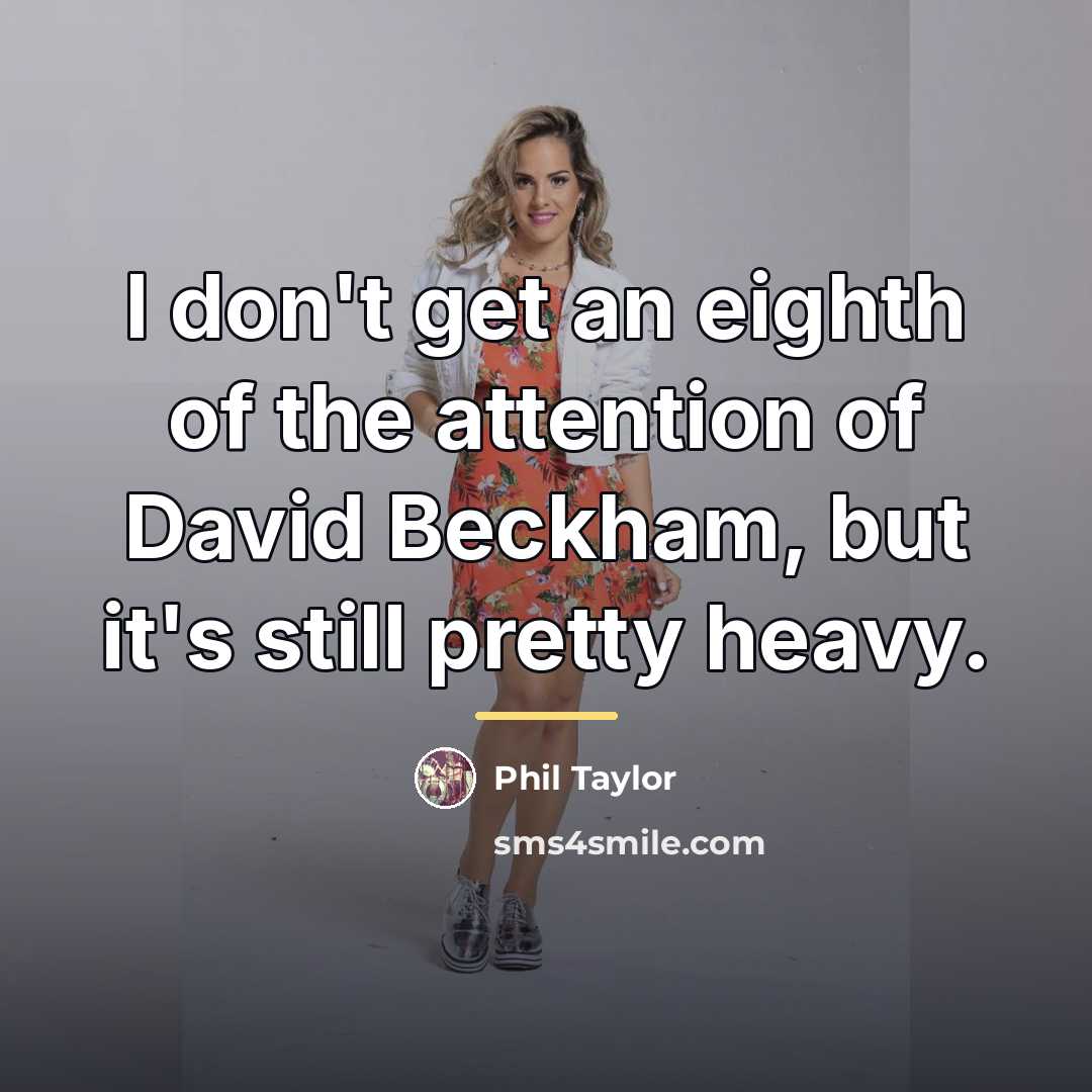 “I don't get an eighth of the attention of David…” quote by Phil Taylor