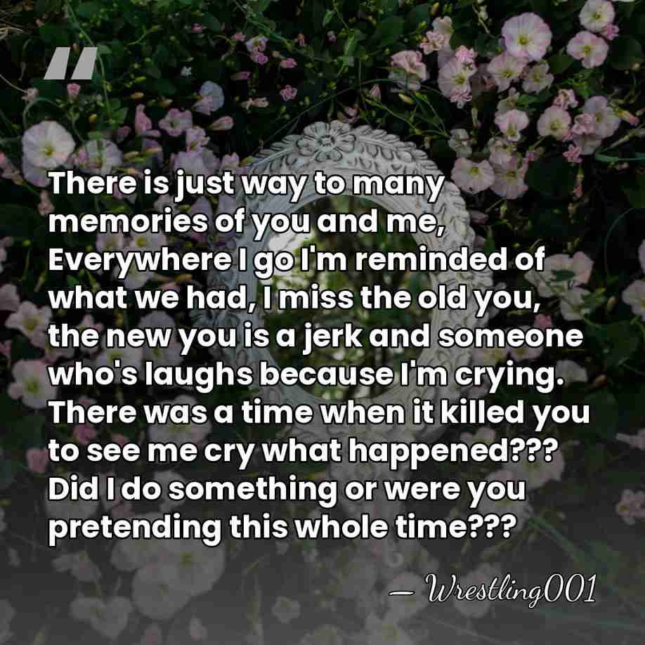 There is just way to many memories of you and me, Everywhere&hellip; - Wrestling001