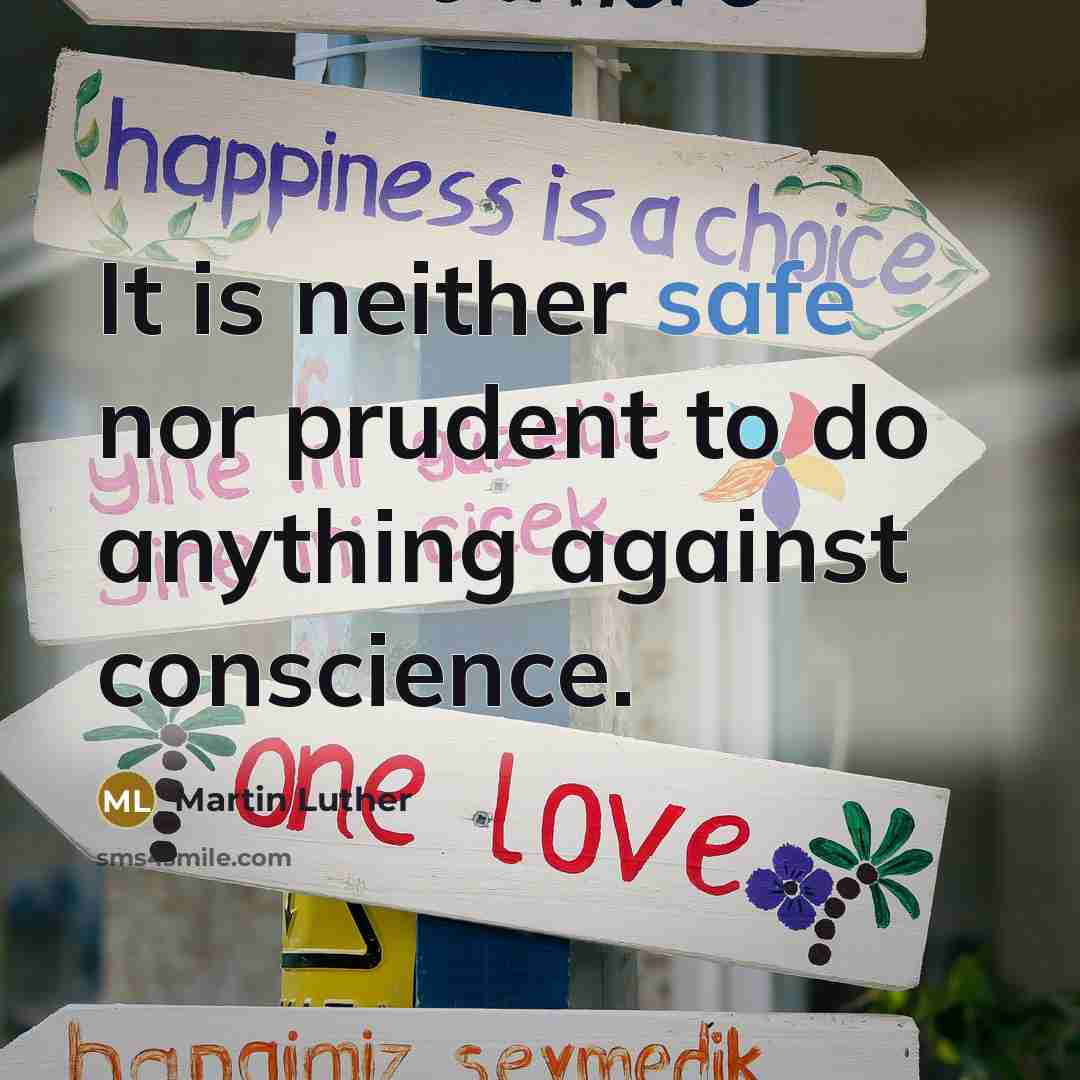 “It is neither safe nor prudent to do anything against…” quote by Martin Luther