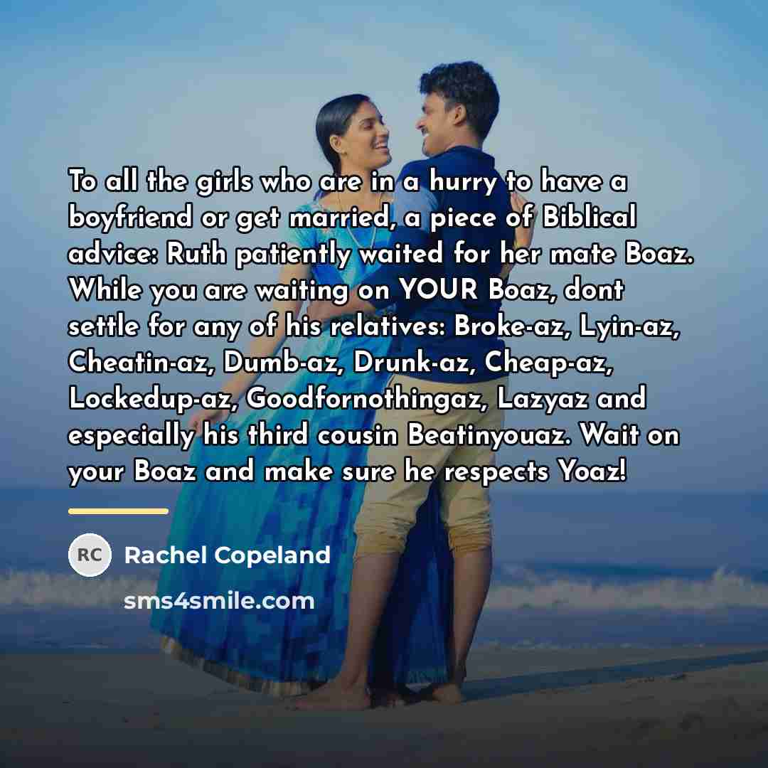 “To all the girls who are in a hurry to…” quote by Rachel Copeland