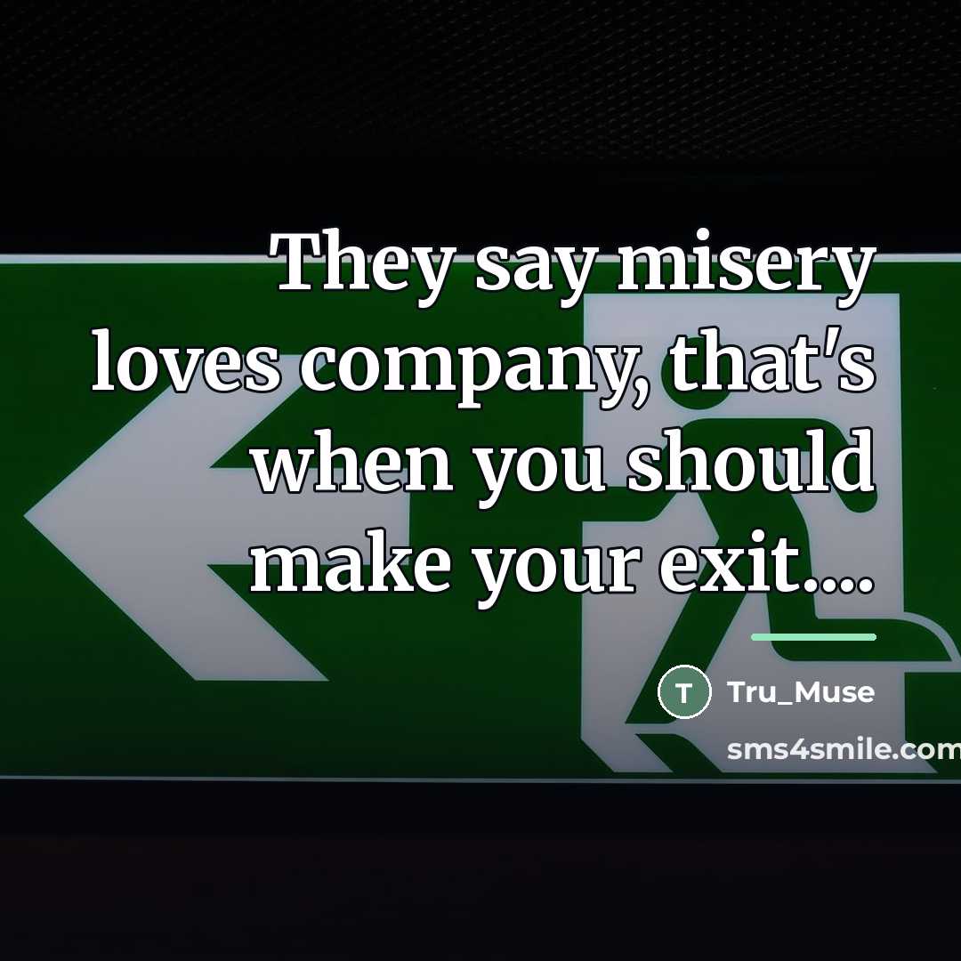 “They say misery loves company, that's when you should make…” quote by Tru_Muse