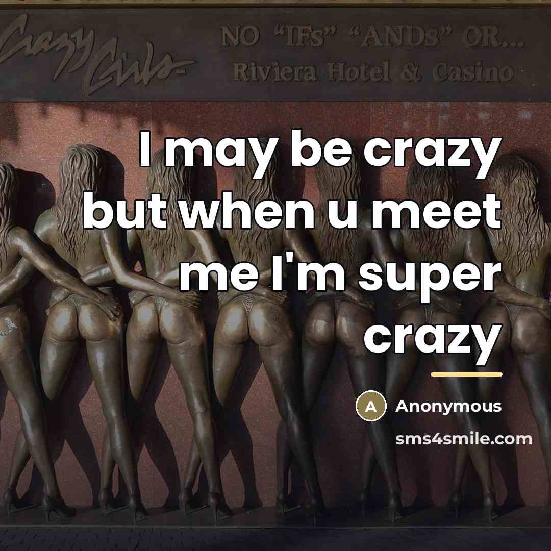 “I may be crazy but when u meet me I'm…” quote by Anonymous