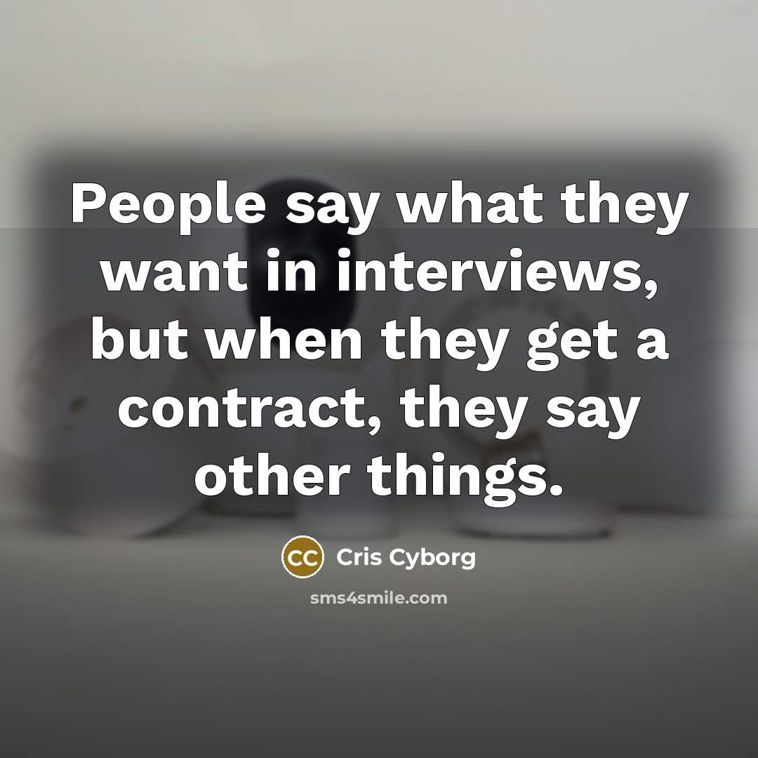 “People say what they want in interviews, but when they…” quote by Cris Cyborg