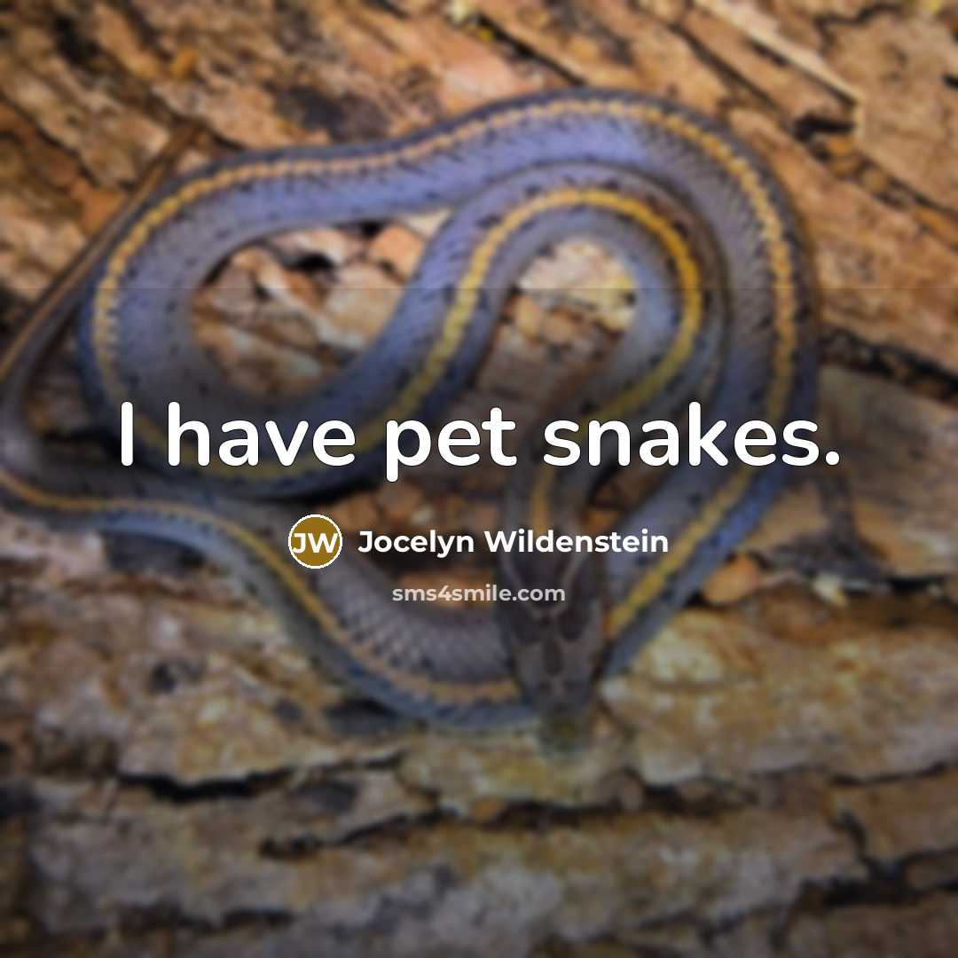 “I have pet snakes.…” quote by Jocelyn Wildenstein