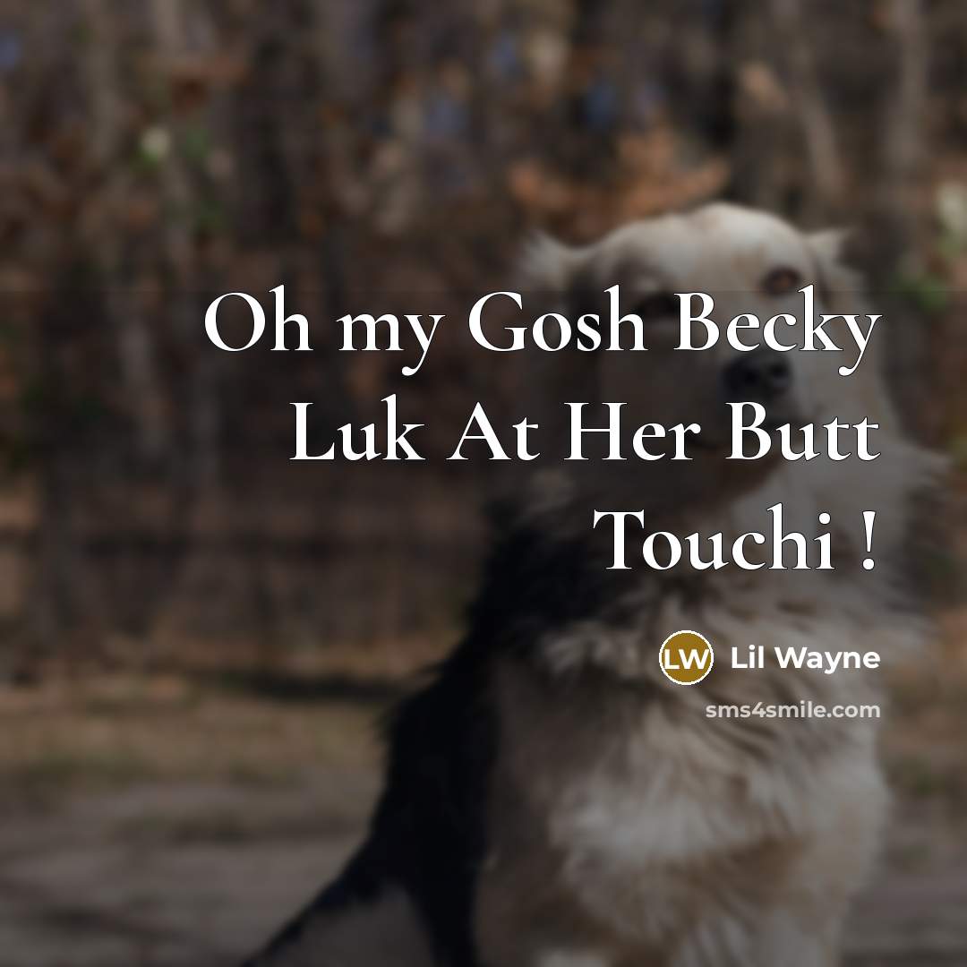 “Oh my Gosh Becky Luk At Her Butt Touchi !” quote by Lil Wayne