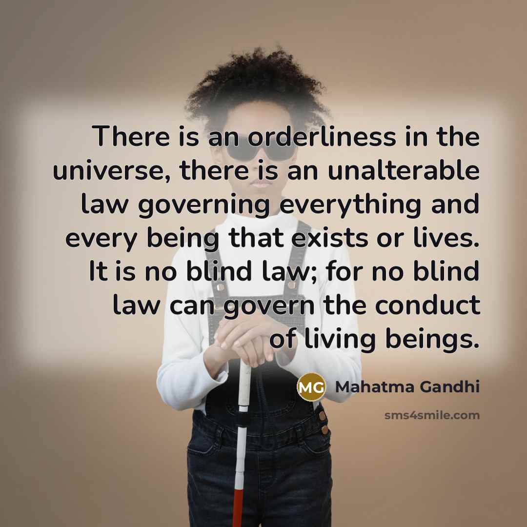 “There is an orderliness in the universe, there is an…” quote by Mahatma Gandhi