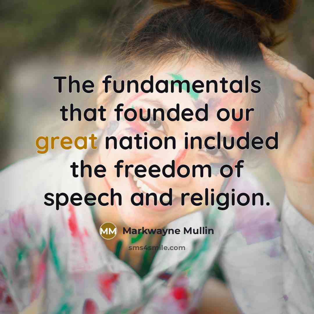 “The fundamentals that founded our great nation included the freedom…” quote by Markwayne Mullin