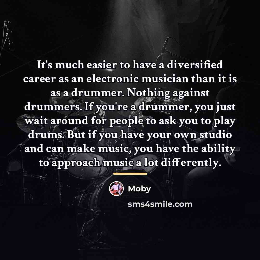 “It's much easier to have a diversified career as an…” quote by Moby