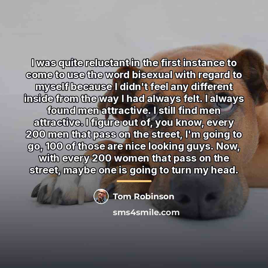 “I was quite reluctant in the first instance to come…” quote by Tom Robinson
