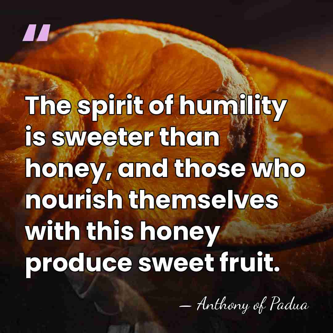 The spirit of humility is sweeter than honey, and those who nourish&hellip; - Anthony of Padua