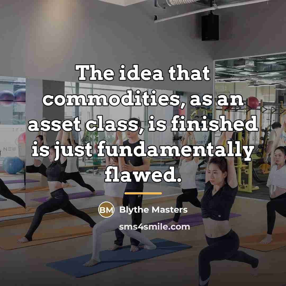 “The idea that commodities, as an asset class, is finished…” quote by Blythe Masters