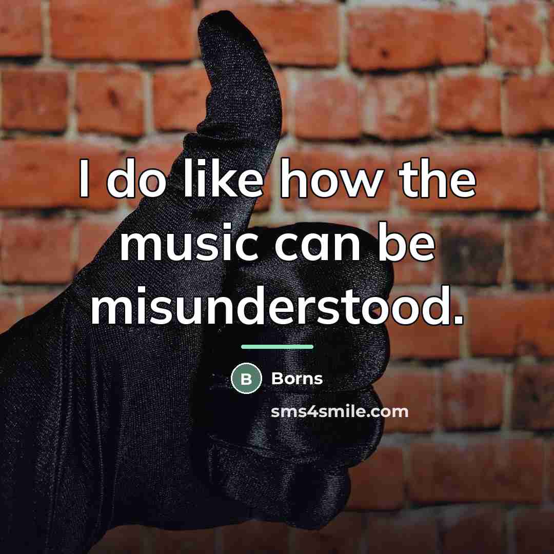 “I do like how the music can be misunderstood.…” quote by Borns