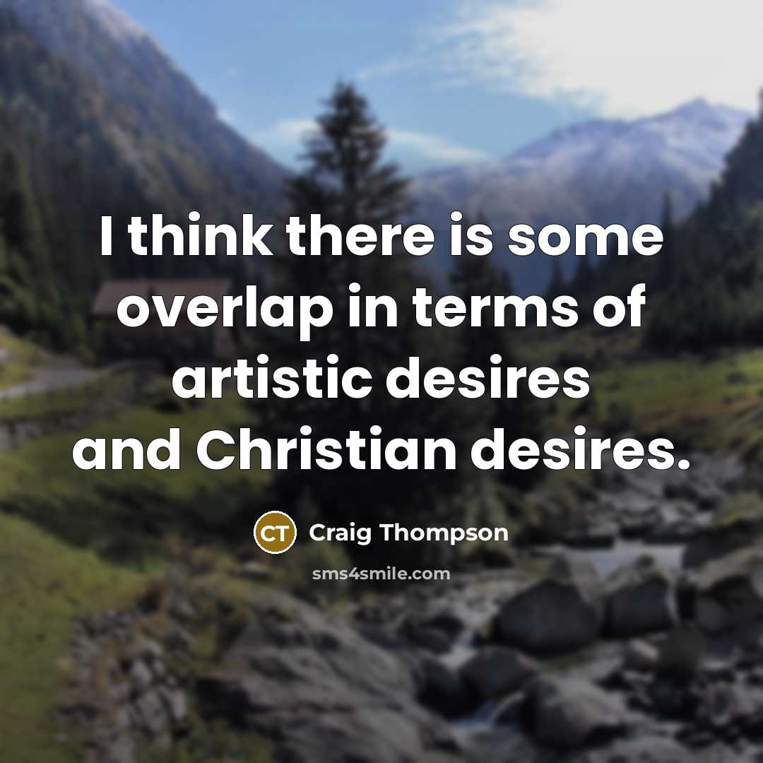 “I think there is some overlap in terms of artistic…” quote by Craig Thompson