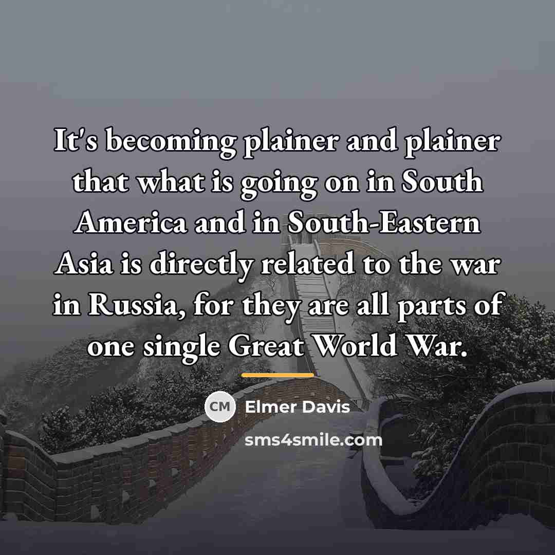 “It's becoming plainer and plainer that what is going on…” quote by Elmer Davis