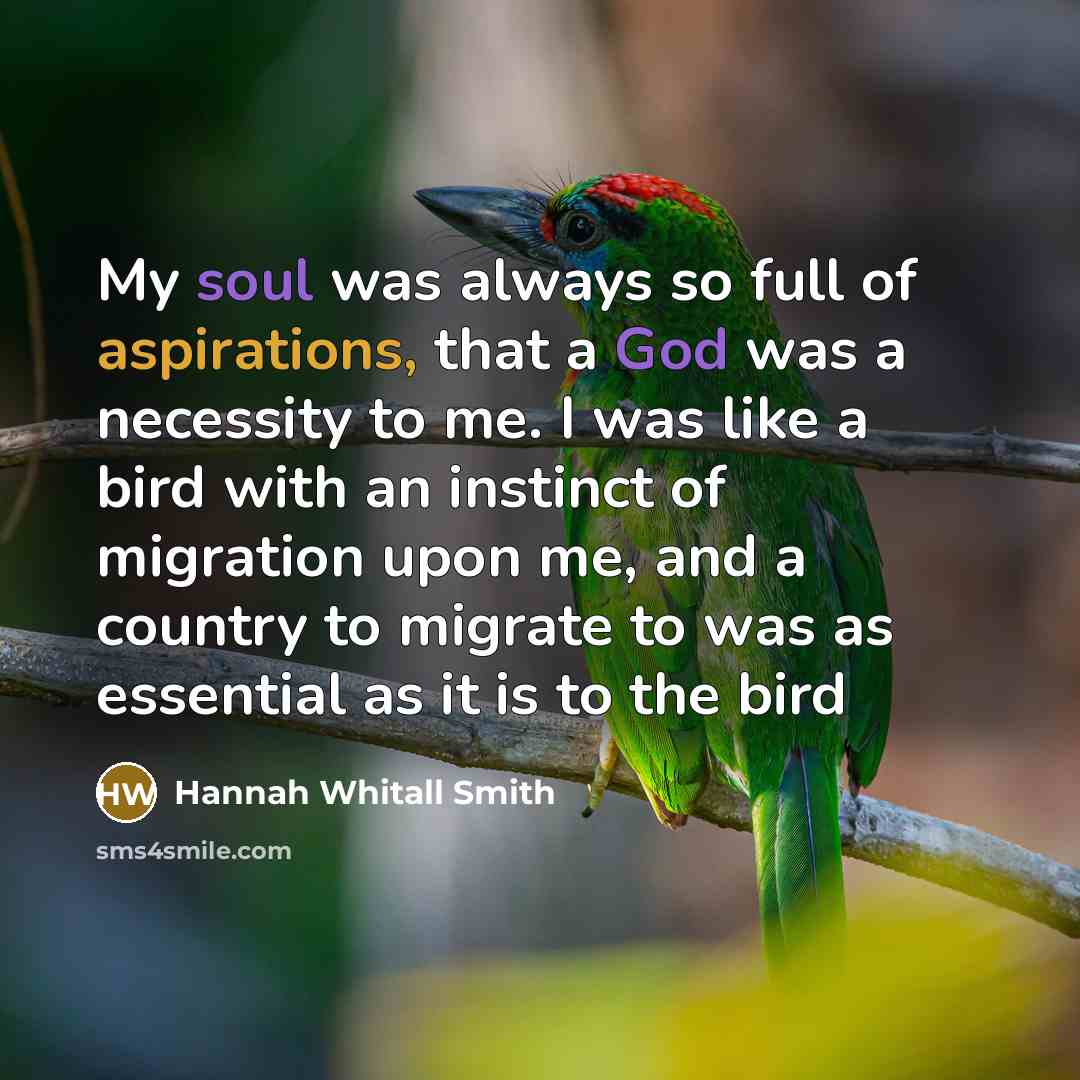 “My soul was always so full of aspirations, that a…” quote by Hannah Whitall Smith
