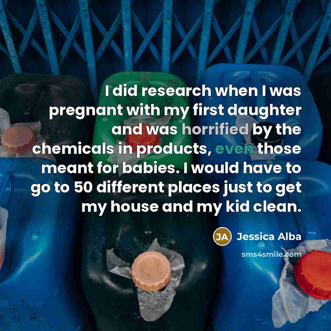 “I did research when I was pregnant with my first…” quote by Jessica Alba