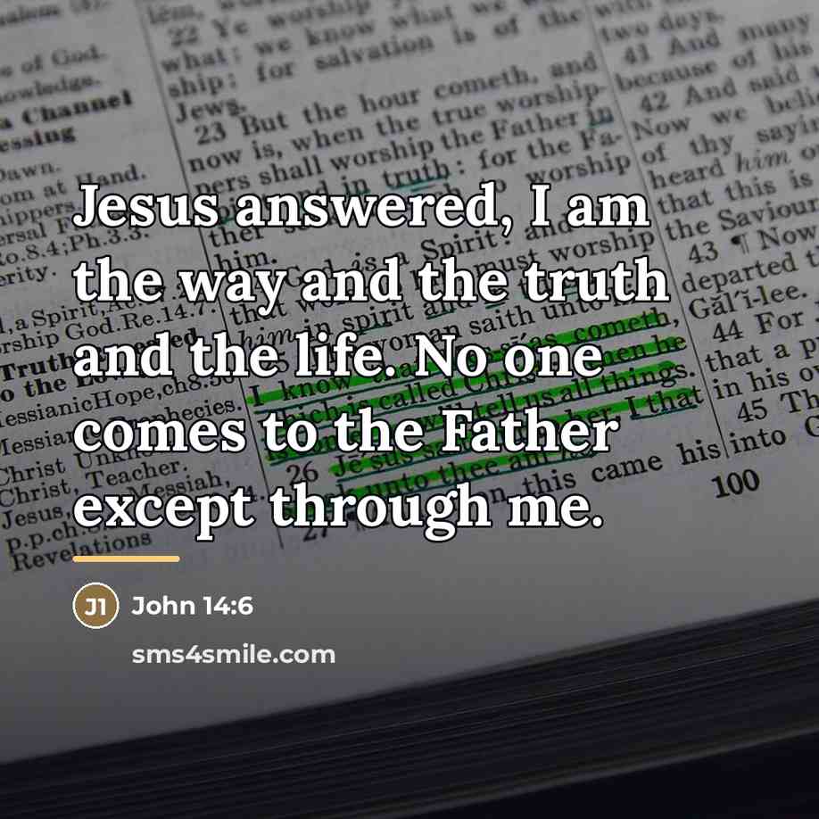 “Jesus answered, I am the way and the truth and…” quote by John 14:6