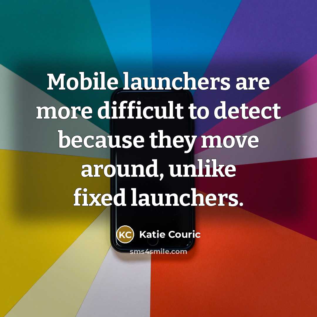 “Mobile launchers are more difficult to detect because they move around, unlike fixed launchers.” quote by Katie Couric