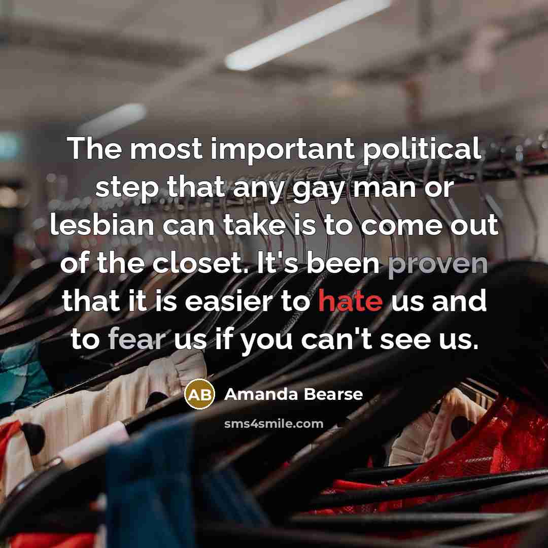 “The most important political step that any gay man or…” quote by Amanda Bearse