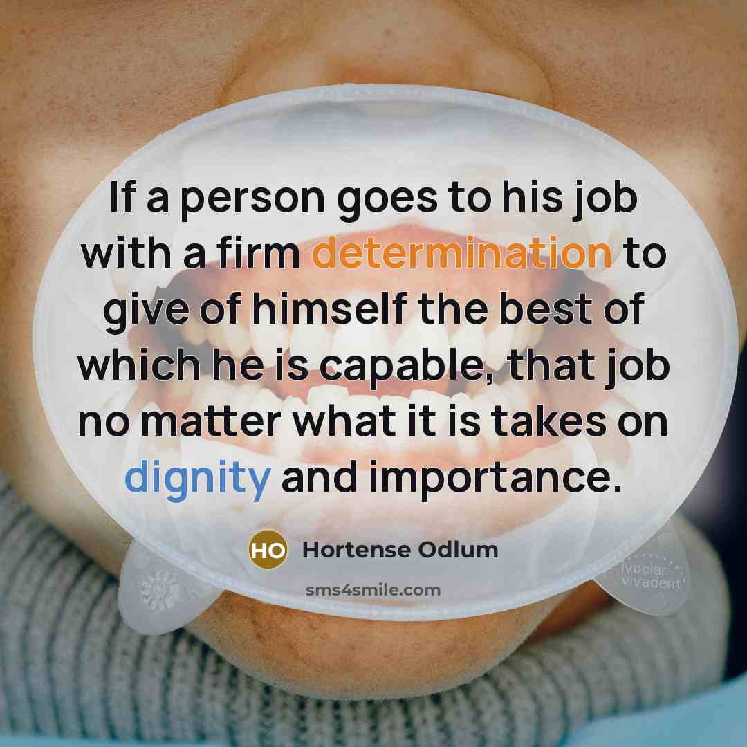 “If a person goes to his job with a firm…” quote by Hortense Odlum