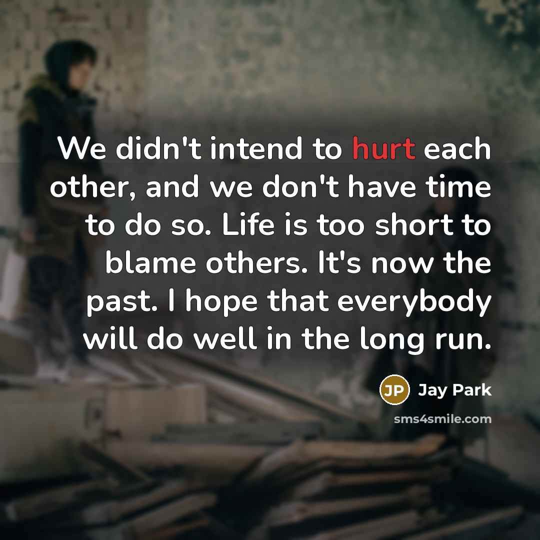 “We didn't intend to hurt each other, and we don't…” quote by Jay Park