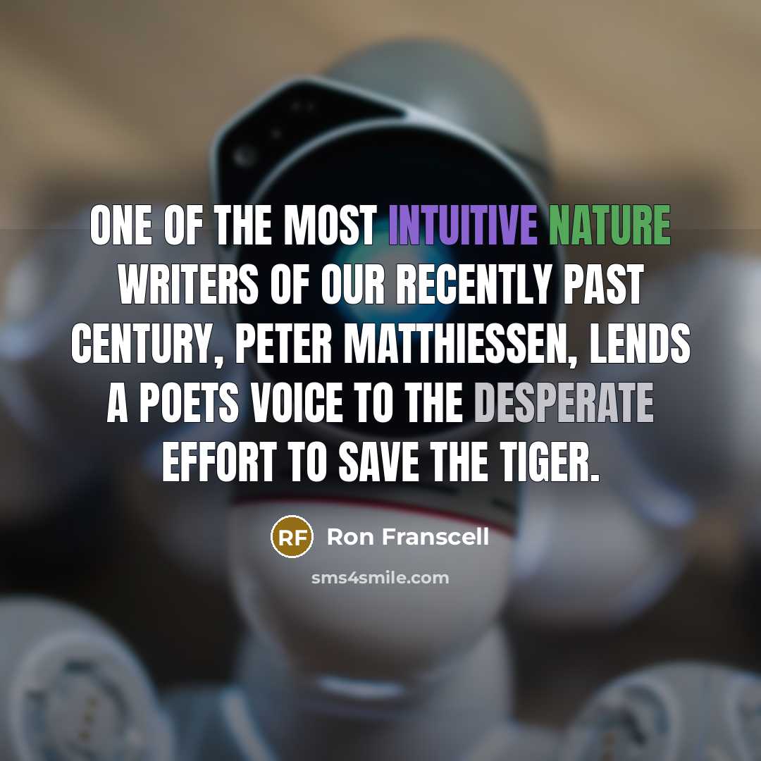 “One of the most intuitive nature writers of our recently…” quote by Ron Franscell
