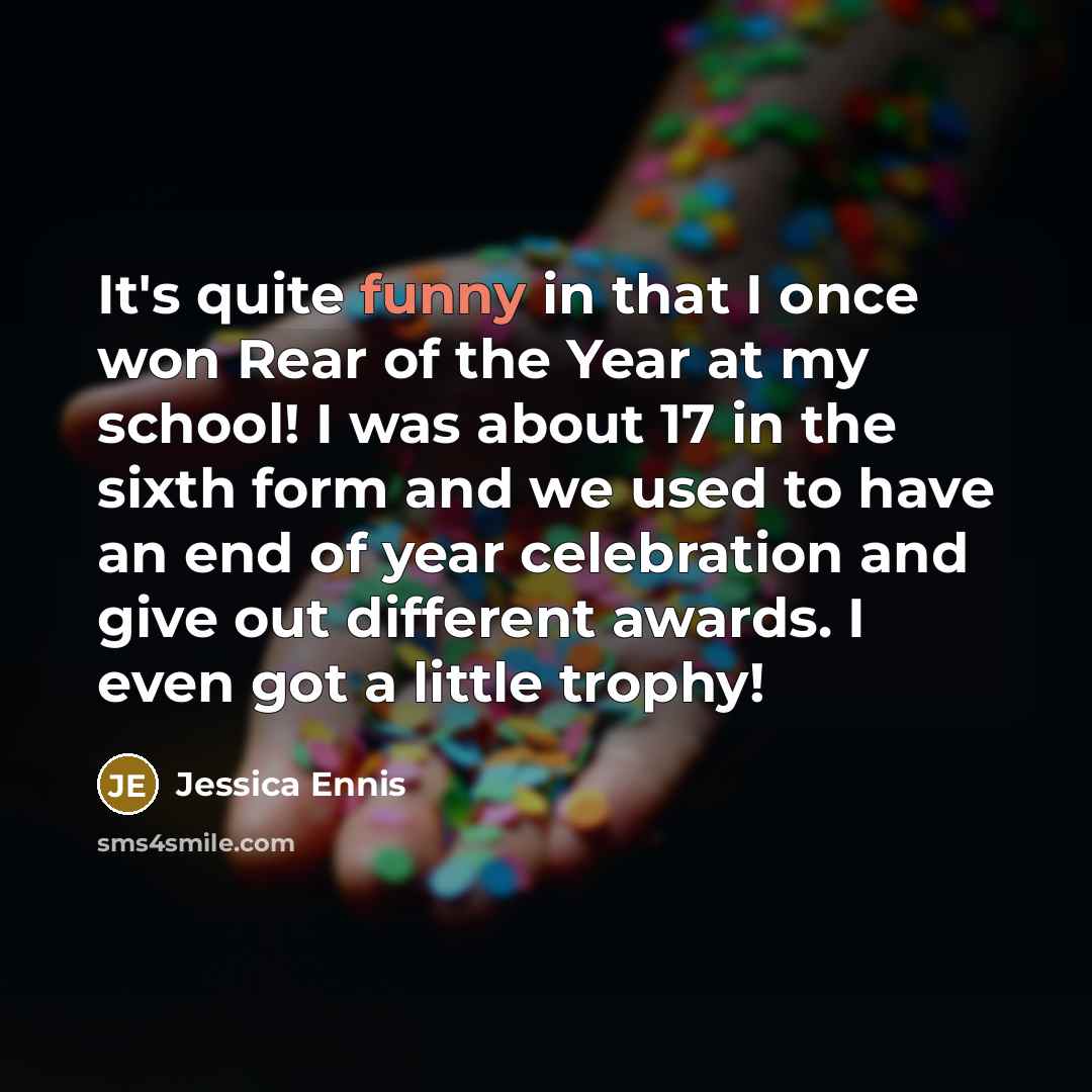 “It's quite funny in that I once won Rear of…” quote by Jessica Ennis