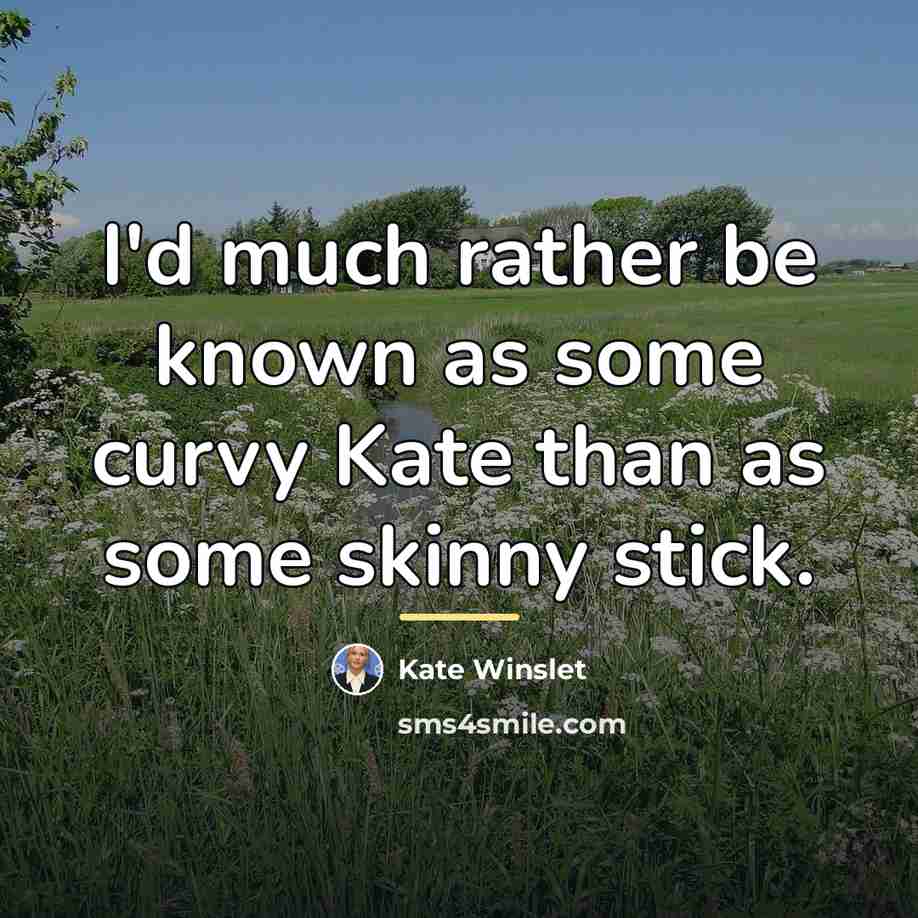 “I'd much rather be known as some curvy Kate than…” quote by Kate Winslet