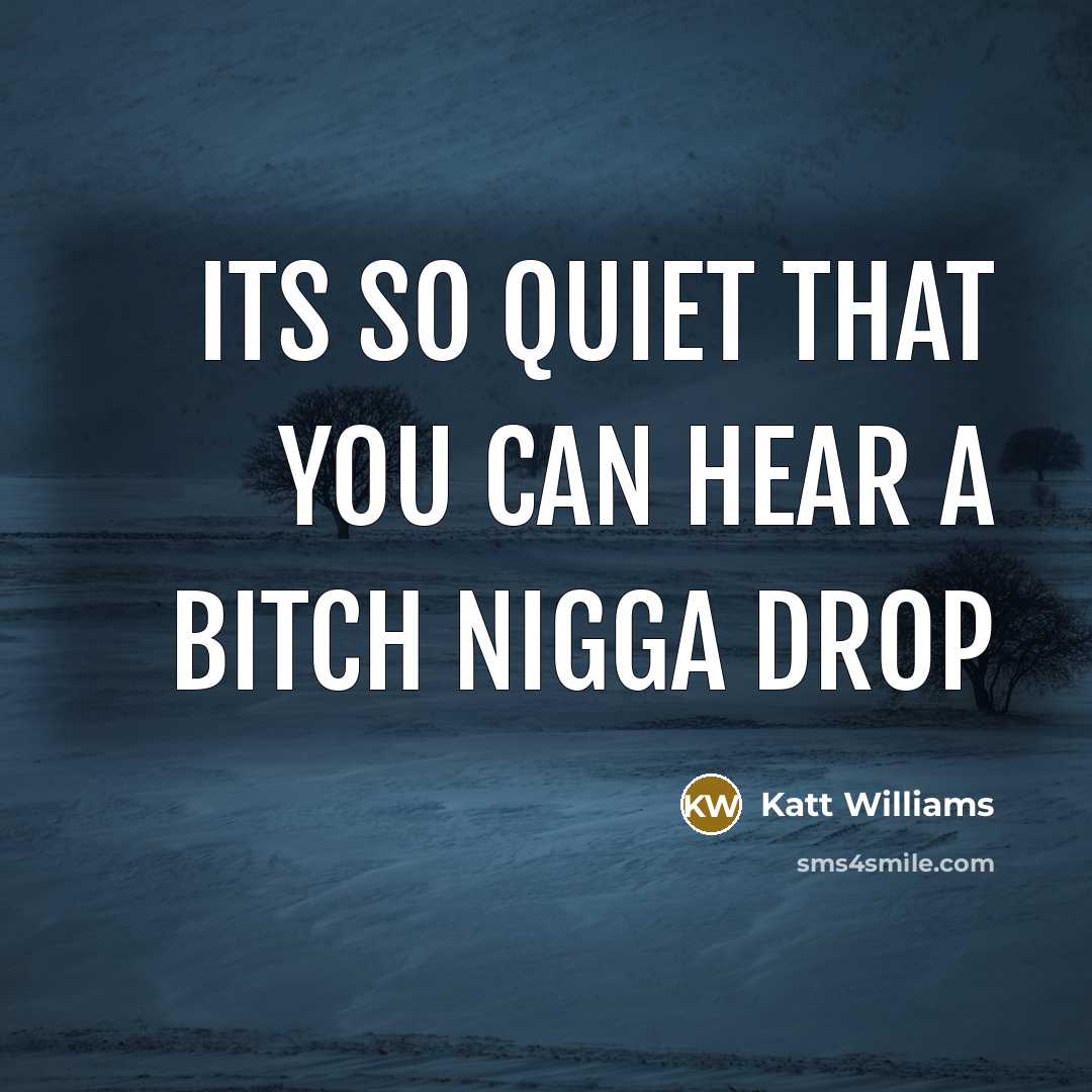 “Its so quiet that you can hear a bitch nigga drop” quote by Katt Williams